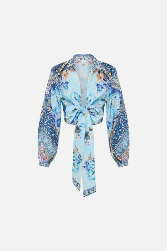 CROPPED WRAP SHIRT AL MANIAL PALACE MEMOIRS sold by Camilla