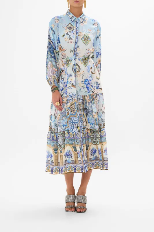 TIERED LONG SHIRT DRESS AL MANIAL PALACE MEMOIRS sold by Camilla