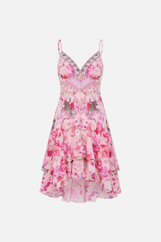 BUTTON FRONT STRAPPY FRILL DRESS BOTANICAL NOVELLA sold by Camilla