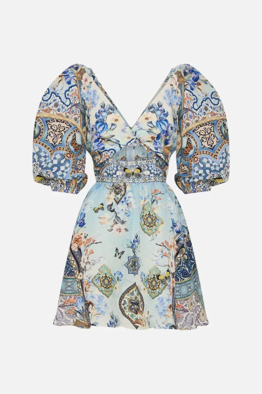 PUFF SLEEVE MINI DRESS AL MANIAL PALACE MEMOIRS sold by Camilla