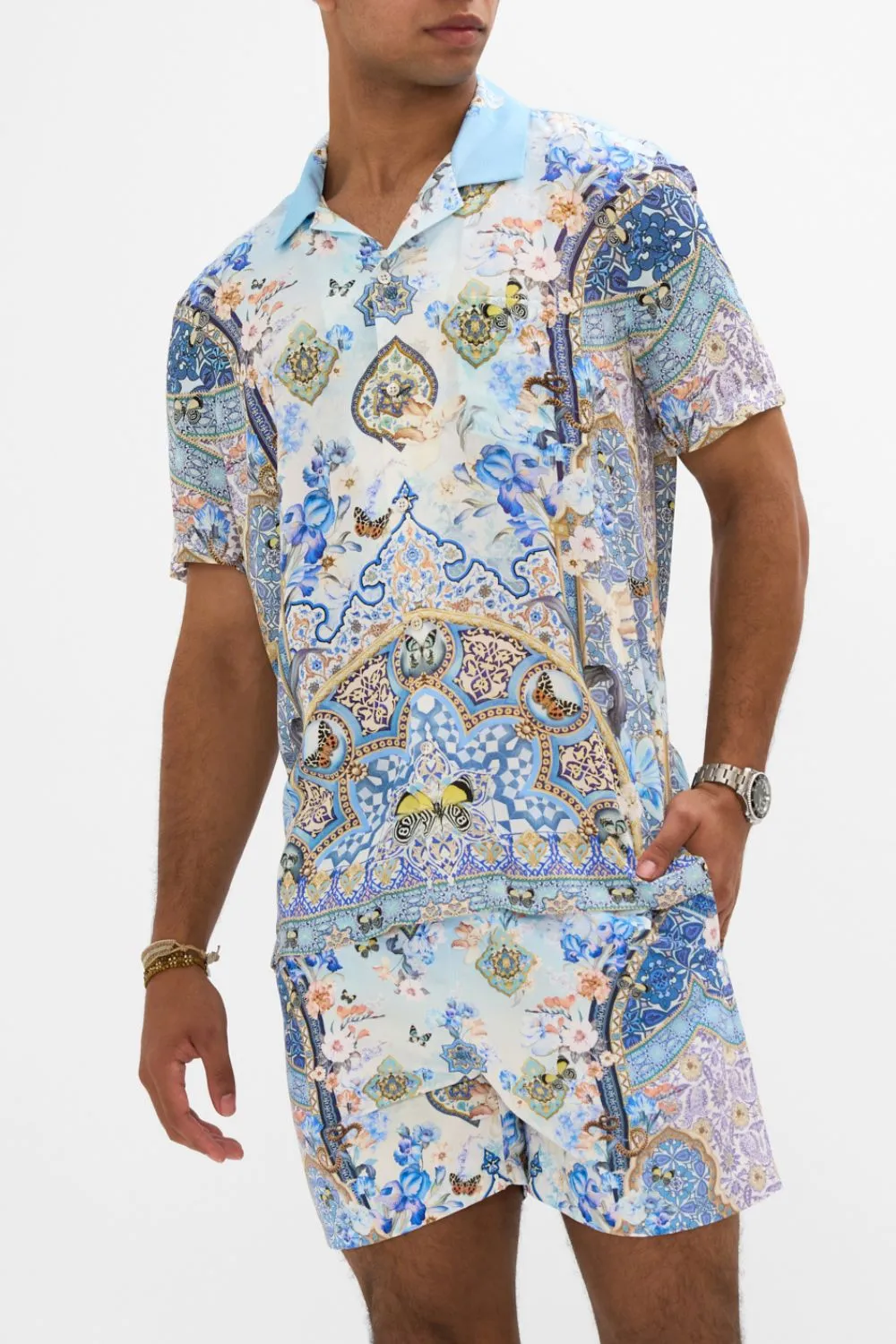 SHORT SLEEVE CAMP COLLARED SHIRT AL MANIAL PALACE MEMOIRS sold by Camilla product image thumbnail 5