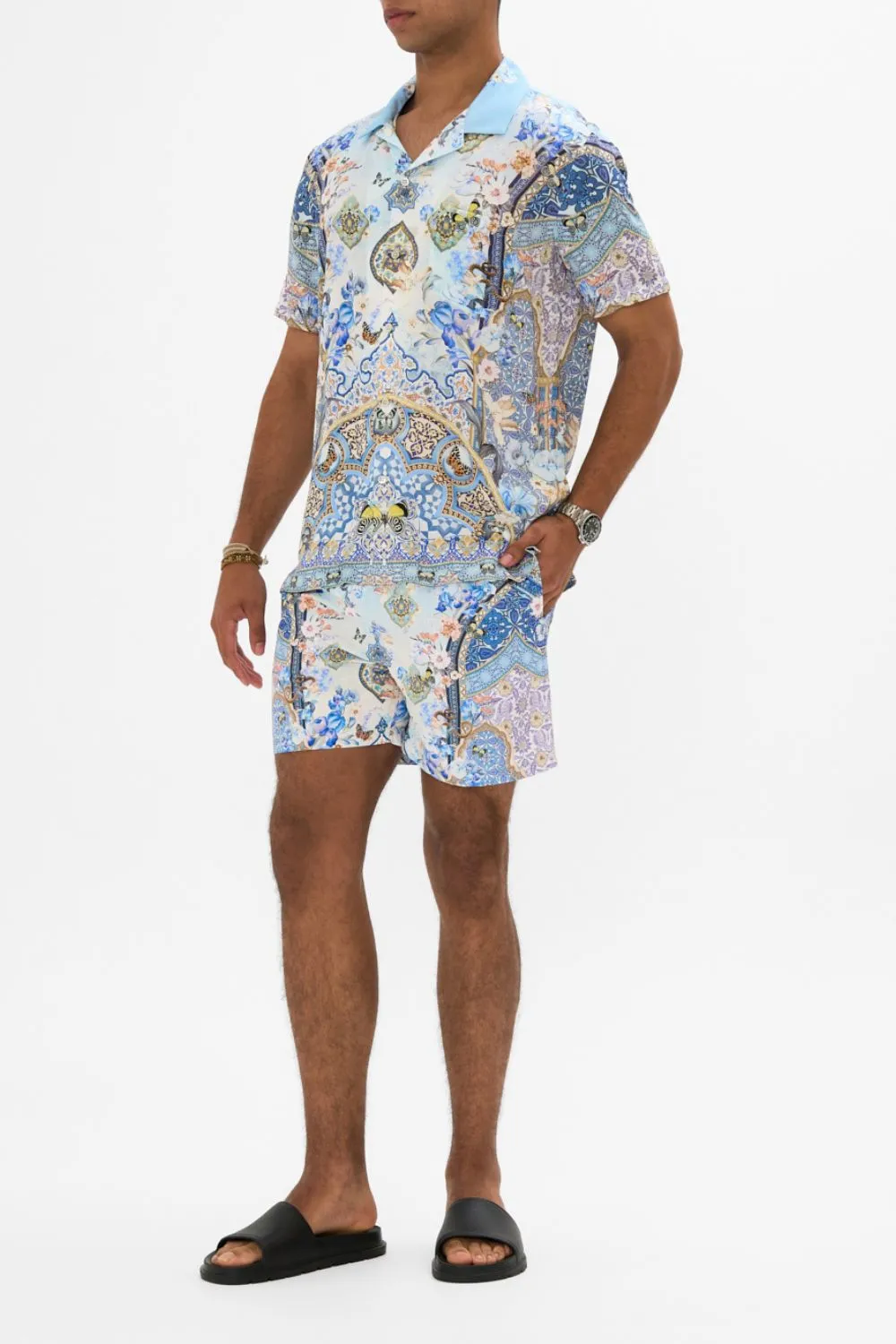 SHORT SLEEVE CAMP COLLARED SHIRT AL MANIAL PALACE MEMOIRS sold by Camilla product image thumbnail 4