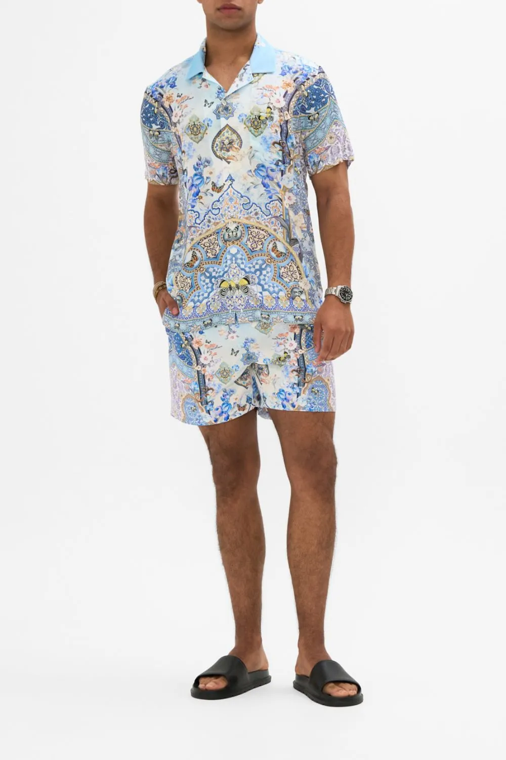 SHORT SLEEVE CAMP COLLARED SHIRT AL MANIAL PALACE MEMOIRS sold by Camilla