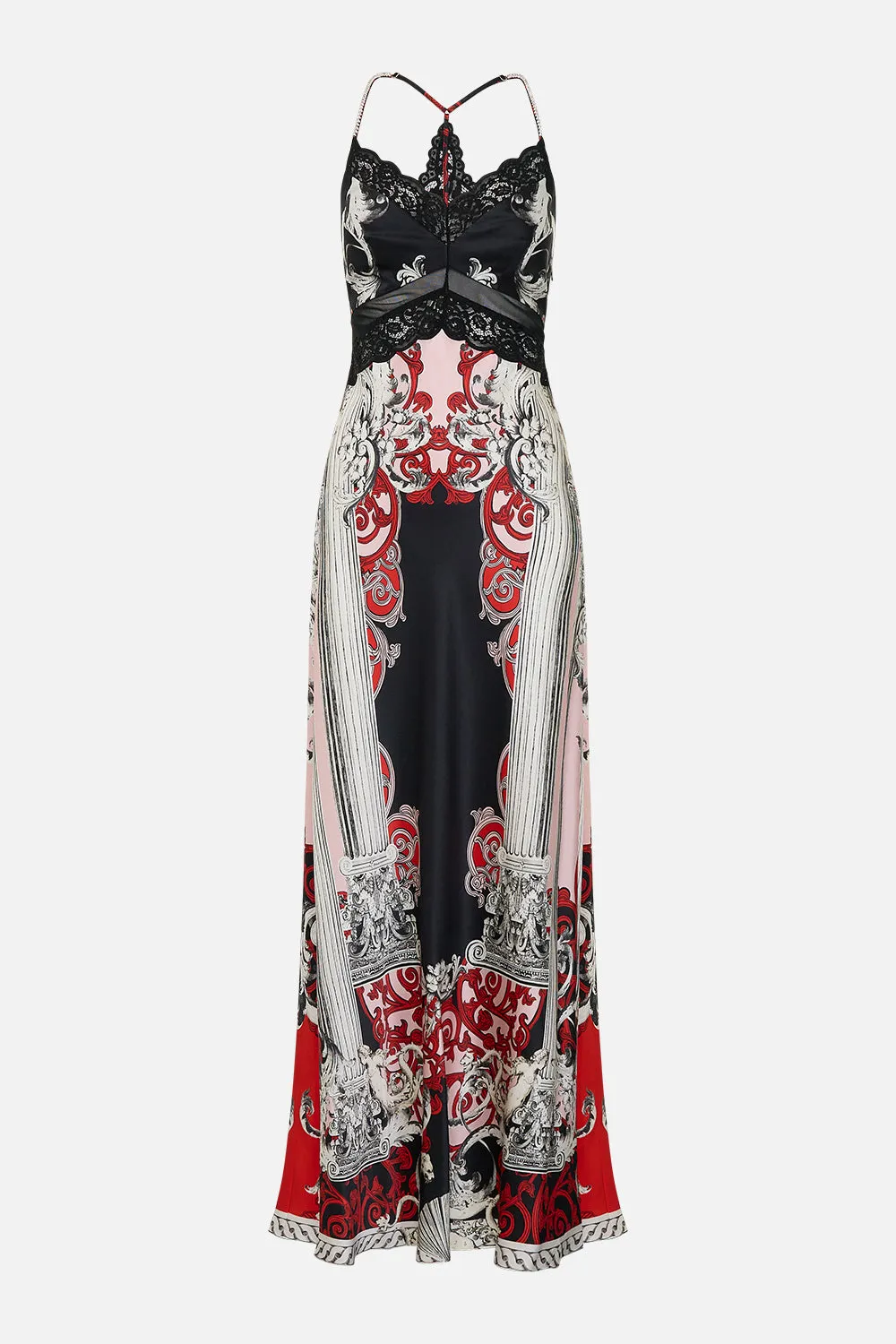 LACE SPLICE BIAS LONG DRESS MARK OF MEDUSA sold by Camilla
