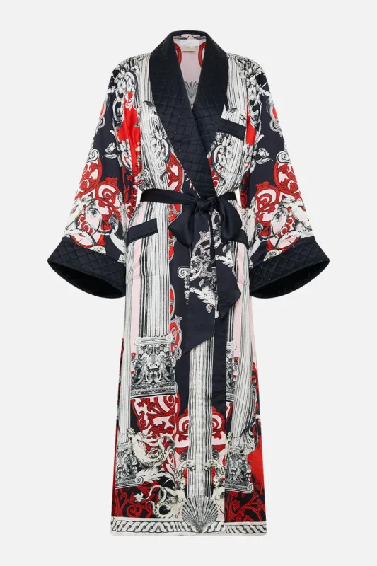 LONG ROBE WITH FLARED SLEEVE MARK OF MEDUSA made by Camilla