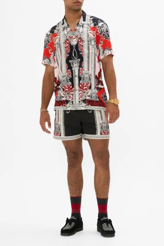 SHORT SLEEVE CAMP COLLARED SHIRT MARK OF MEDUSA sold by Camilla