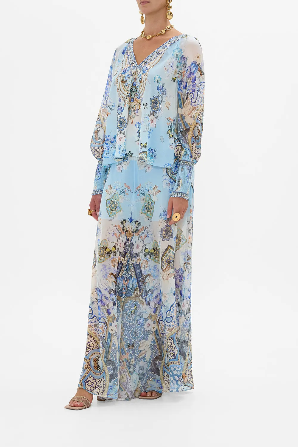 SHIRRED CUFF BLOUSE AL MANIAL PALACE MEMOIRS sold by Camilla product image thumbnail 4