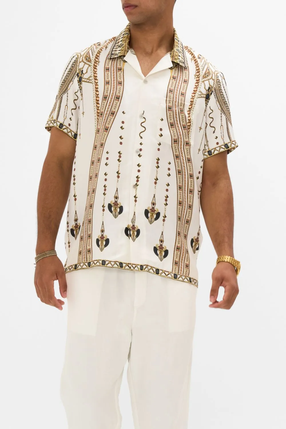 SHORT SLEEVE CAMP COLLARED SHIRT GODDESS ENERGY sold by Camilla product image thumbnail 5