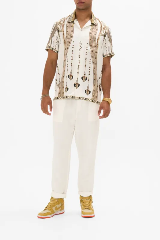 SHORT SLEEVE CAMP COLLARED SHIRT GODDESS ENERGY sold by Camilla