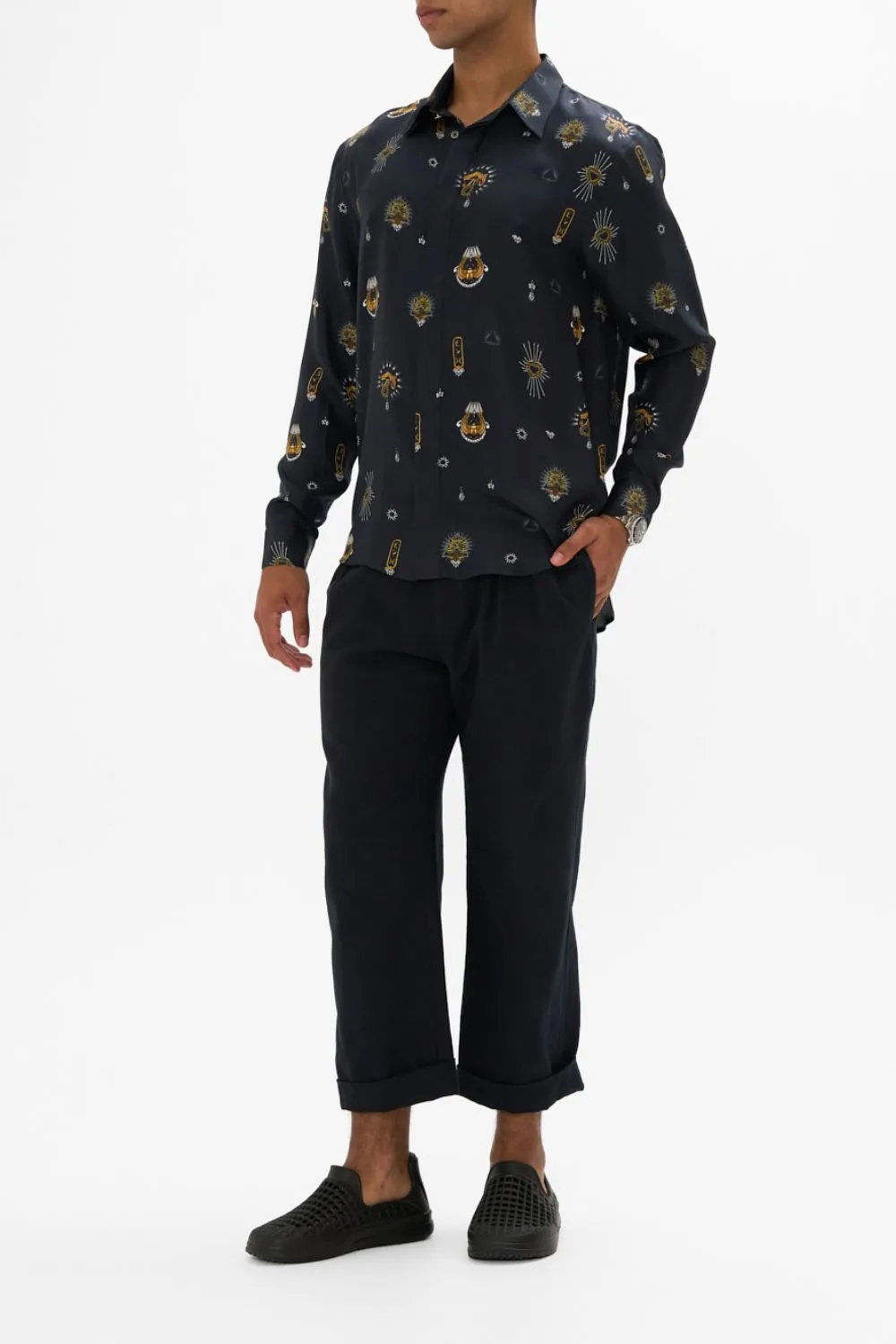 LONG SLEEVE HIDDEN PLACKET SHIRT CALL ME CLEOPATRA sold by Camilla product image thumbnail 4