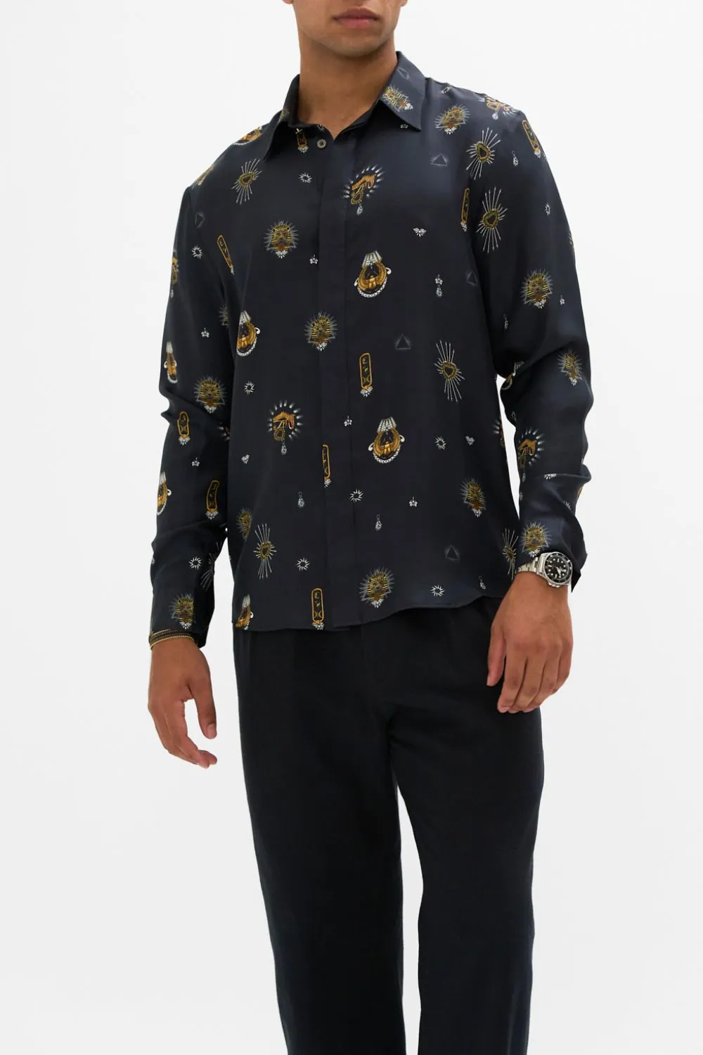 LONG SLEEVE HIDDEN PLACKET SHIRT CALL ME CLEOPATRA sold by Camilla product image thumbnail 5