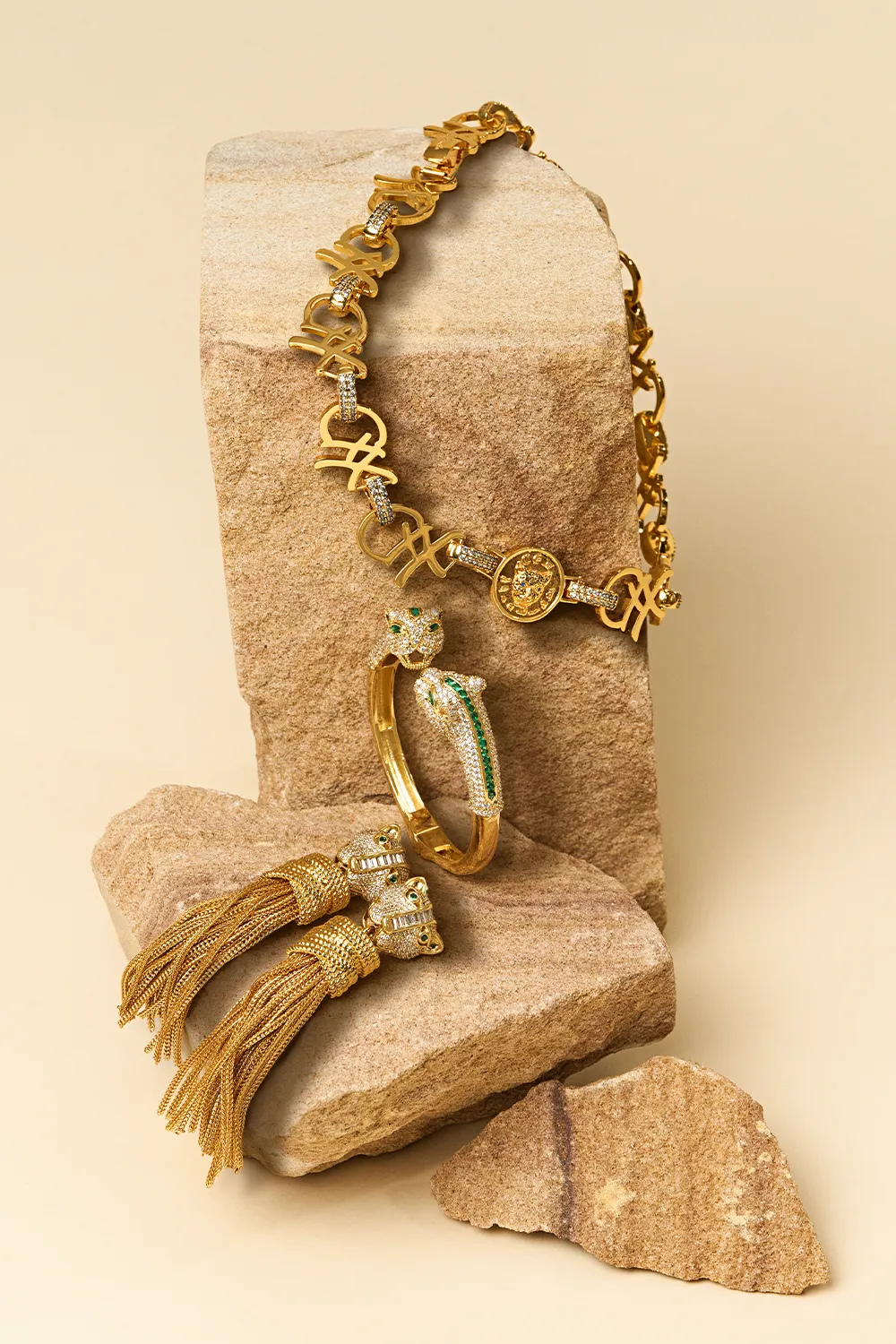 FIERCE FOLKLORE BASTET BANGLE GOLD sold by Camilla product image thumbnail 3