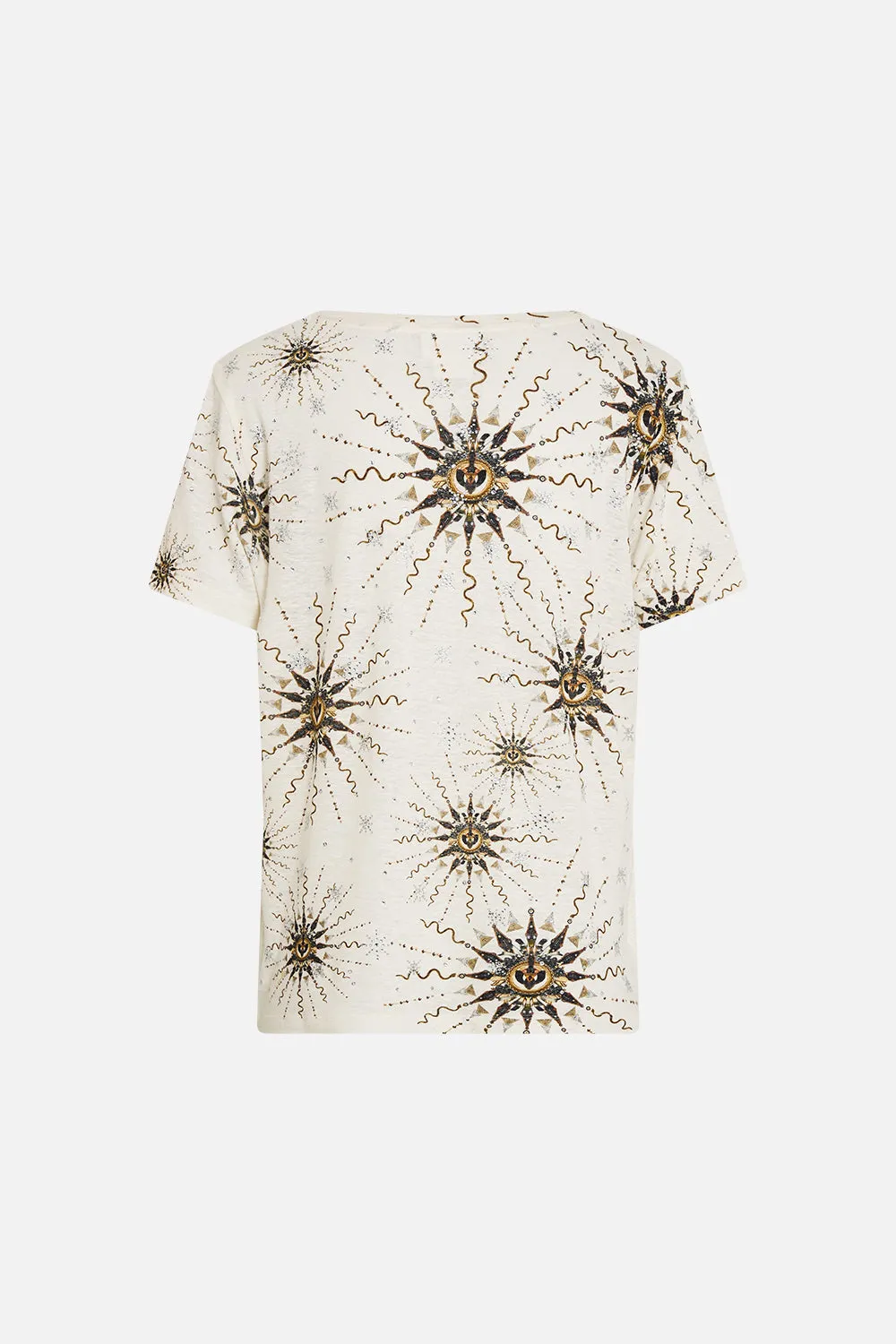 RELAXED V-NECK TEE GODDESS ENERGY sold by Camilla product image thumbnail 2