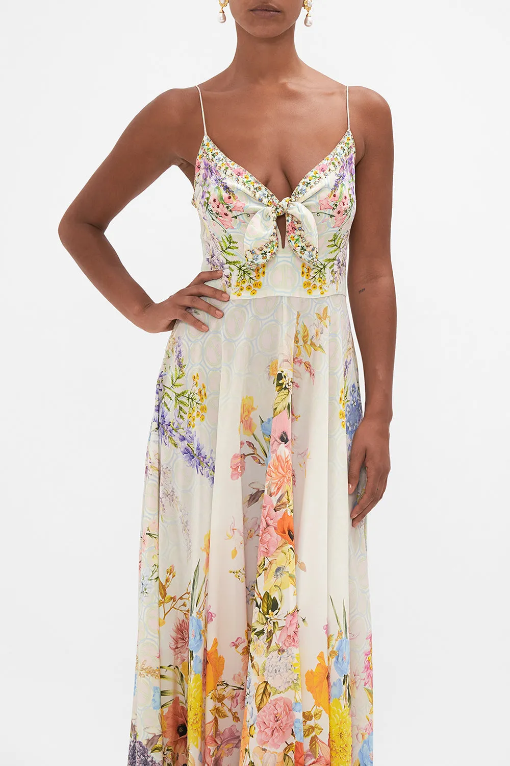 LONG DRESS WITH TIE FRONT SUNLIGHT SYMPHONY sold by Camilla product image thumbnail 5