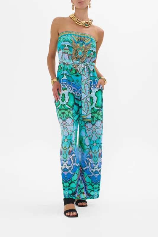 TIE WAIST STRAPLESS JUMPSUIT LAND OF WONDER sold by Camilla