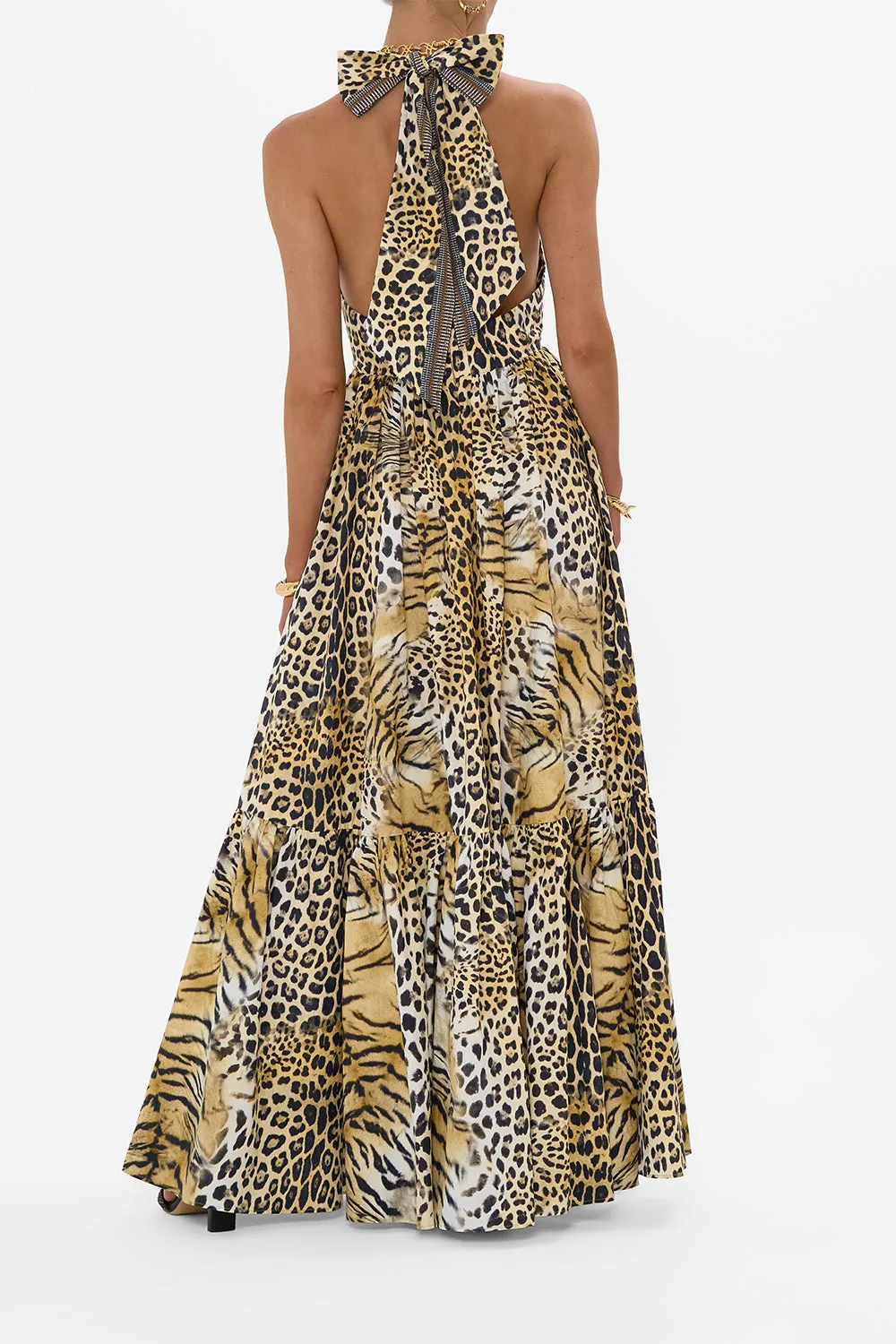 RUFFLE HEM HALTER DRESS JAGUAR sold by Camilla product image thumbnail 2