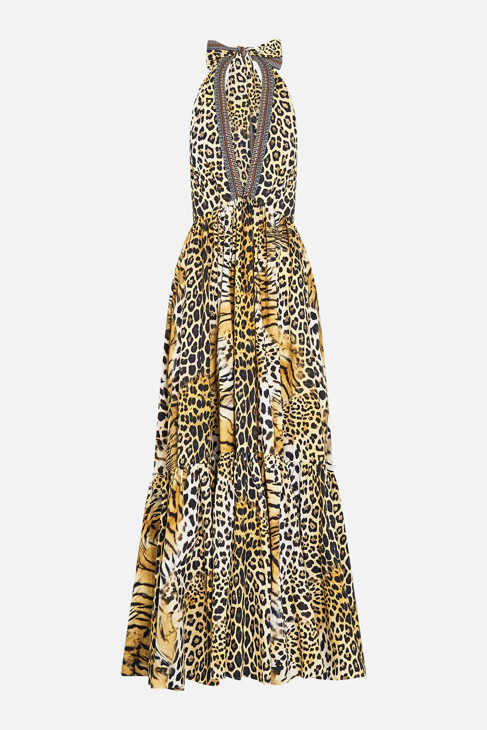RUFFLE HEM HALTER DRESS JAGUAR sold by Camilla product image thumbnail 3