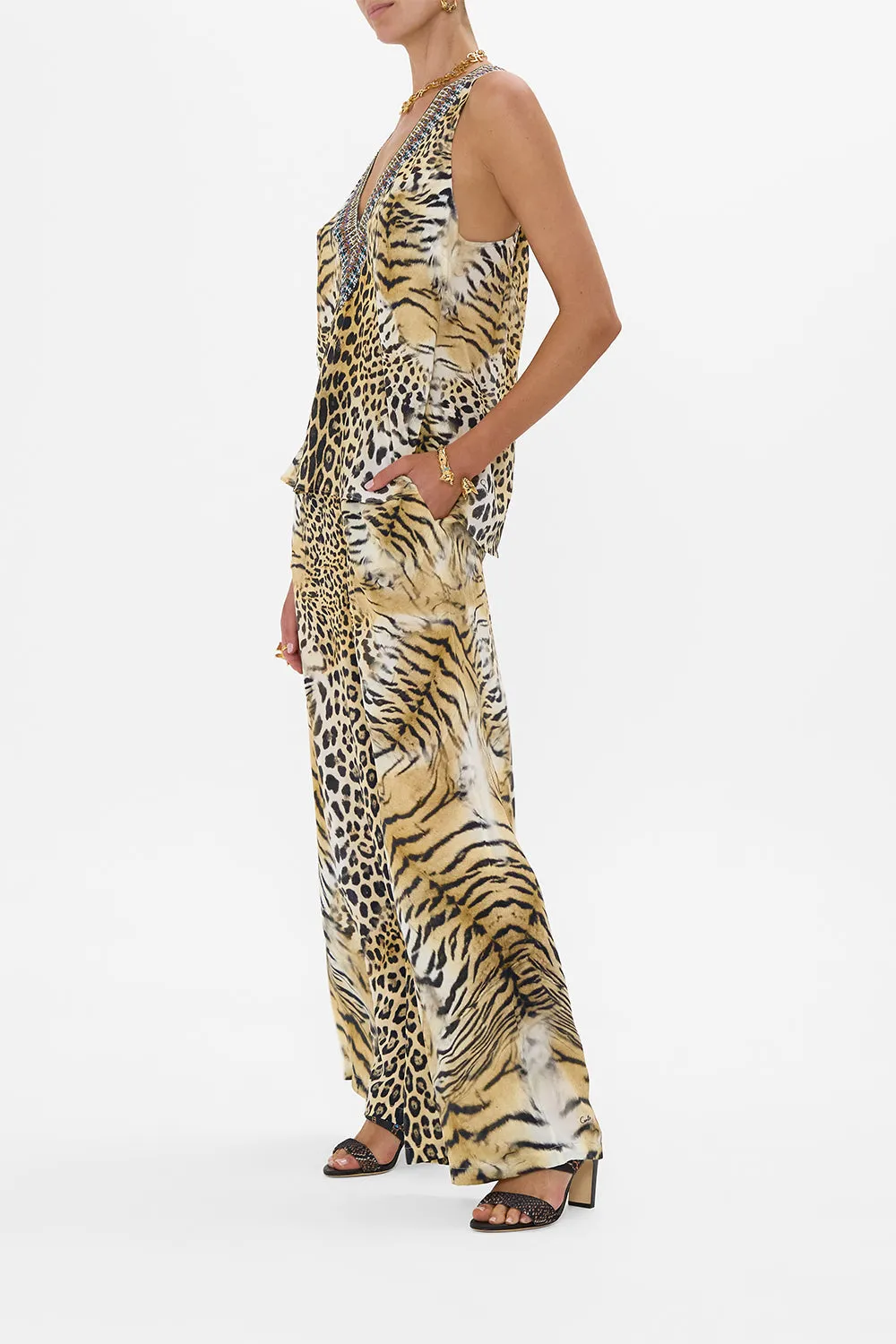 V NECK TOP WITH KNOT BACK JAGUAR sold by Camilla product image thumbnail 4