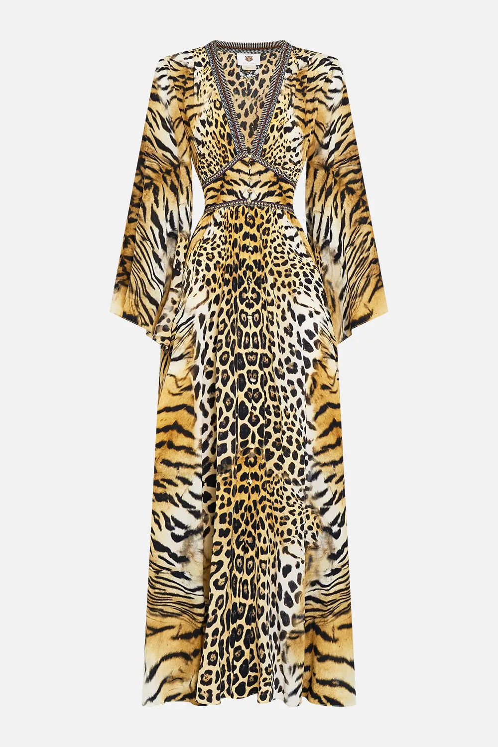 KIMONO SLEEVE DRESS WITH SHIRRING DETAIL JAGUAR sold by Camilla product image thumbnail 3