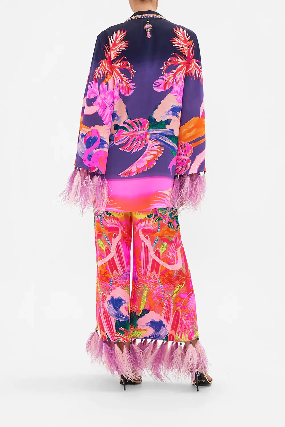 FLARED SLEEVE DOUBLE BREASTED JACKET FLIGHT OF THE FLAMINGO sold by Camilla product image thumbnail 2