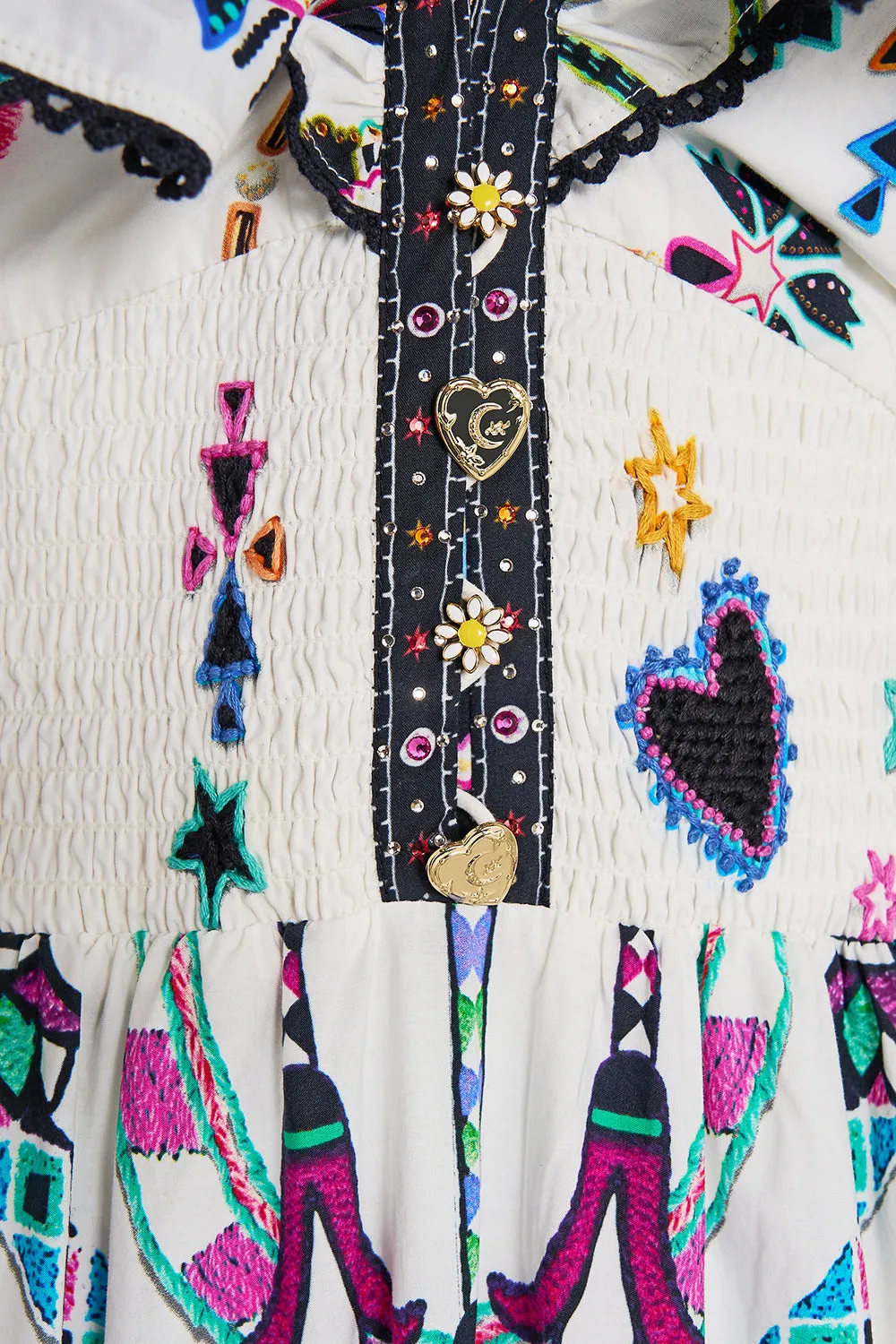 TIERED DRESS WITH NECK FRILL NUBIAN WONDERLAND sold by Camilla product image thumbnail 3