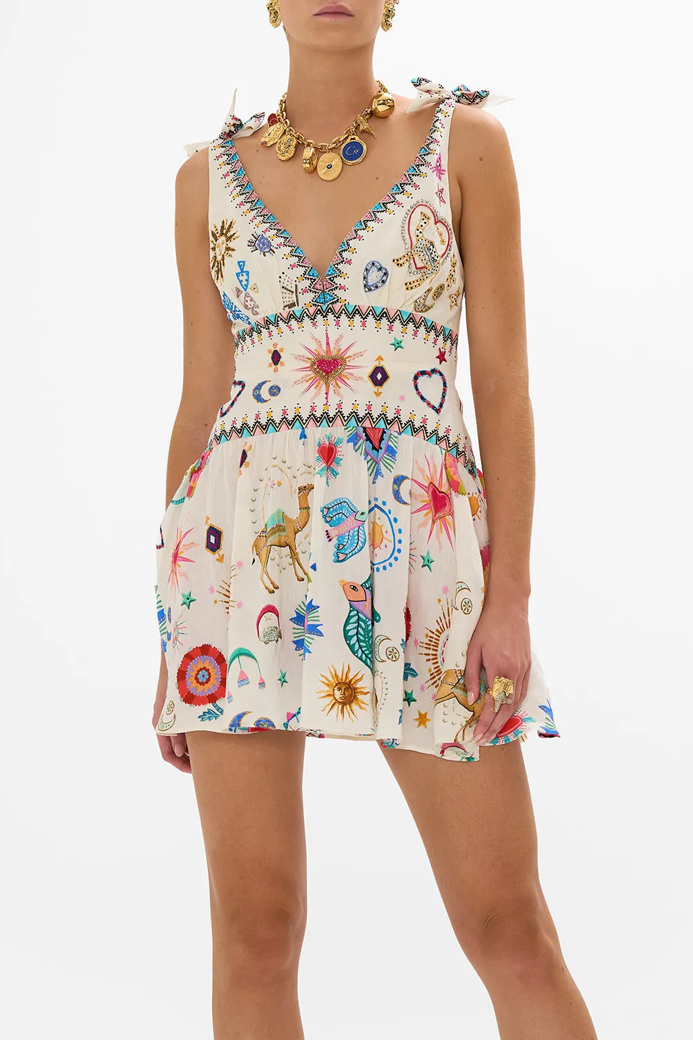 TIE SHOULDER SHORT DRESS LIVING IN COLOUR sold by Camilla product image thumbnail 5