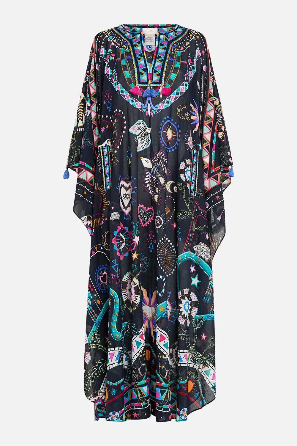 V NECK KAFTAN WITH FRONT WELT POCKETS NUBIAN NIGHTS sold by Camilla