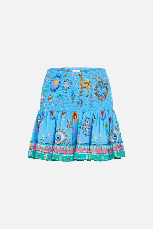 SHORT SHIRRED SKIRT A PAINTED VILLAGE sold by Camilla