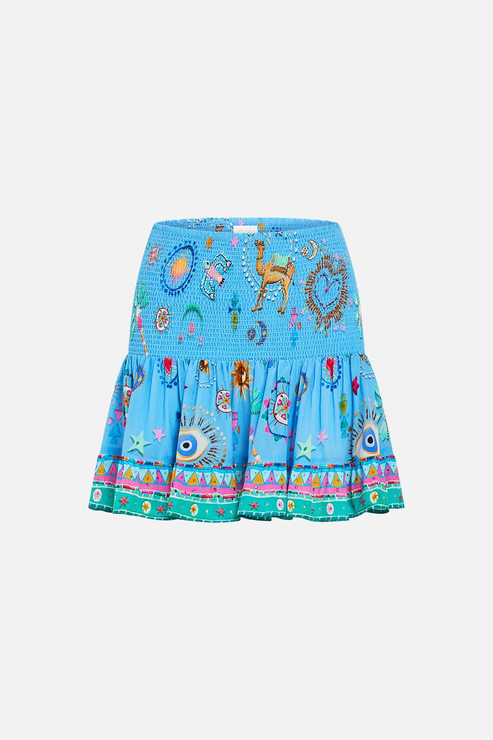 SHORT SHIRRED SKIRT A PAINTED VILLAGE sold by Camilla