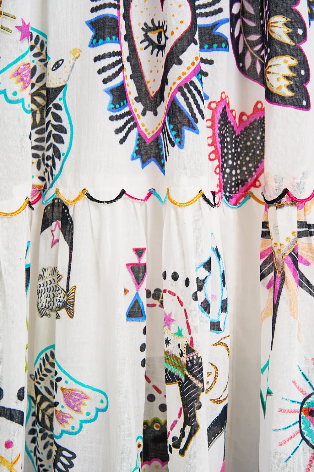 WIDE SLEEVE GATHERED DRESS NUBIAN WONDERLAND sold by Camilla product image thumbnail 3