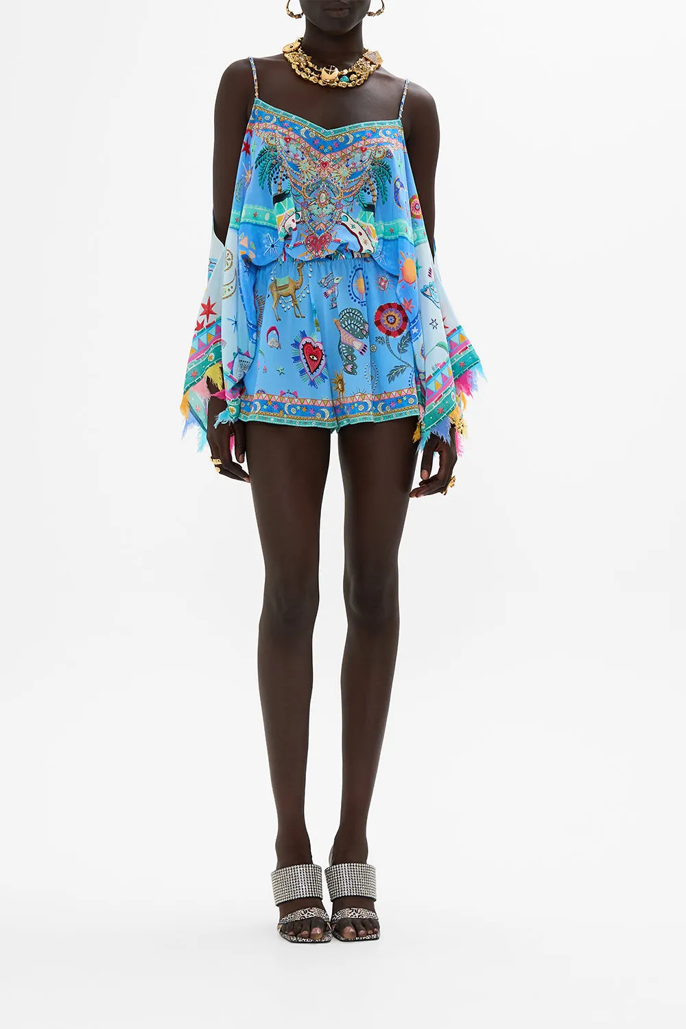 DROP SHOULDER PLAYSUIT A PAINTED VILLAGE sold by Camilla