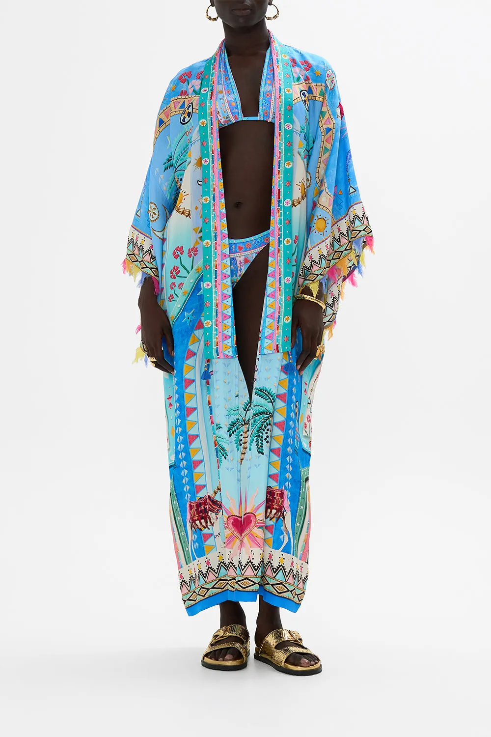 KIMONO LAYER WITH COLLAR A PAINTED VILLAGE sold by Camilla