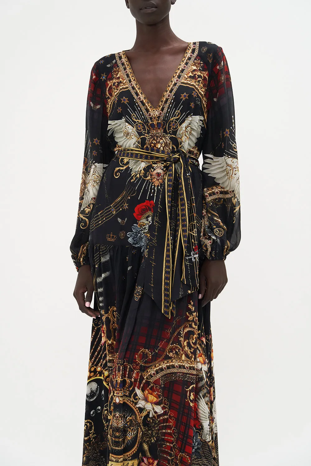 V NECK DRESS WITH BELT DO I ENTERTAIN YOU sold by Camilla product image thumbnail 5