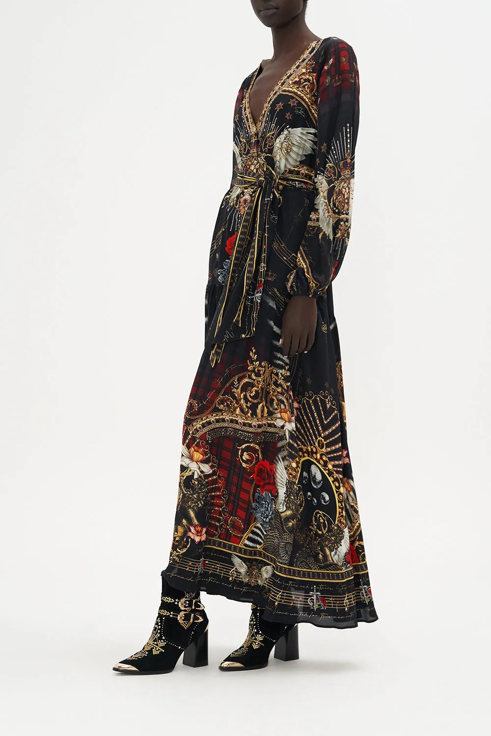 V NECK DRESS WITH BELT DO I ENTERTAIN YOU sold by Camilla product image thumbnail 4