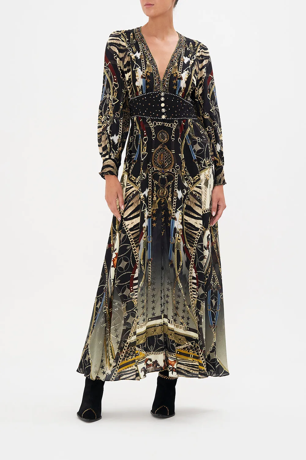 BUTTON DRESS WITH SHAPED WAISTBAND BOSS OF THE BRUMBIES sold by Camilla