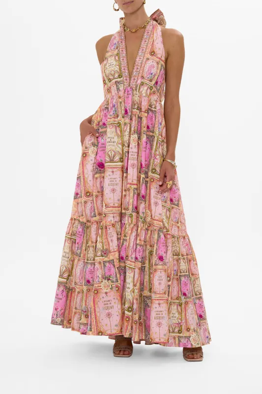 RUFFLE HEM HALTER DRESS TOTALLY OZMOPOLITAN sold by Camilla