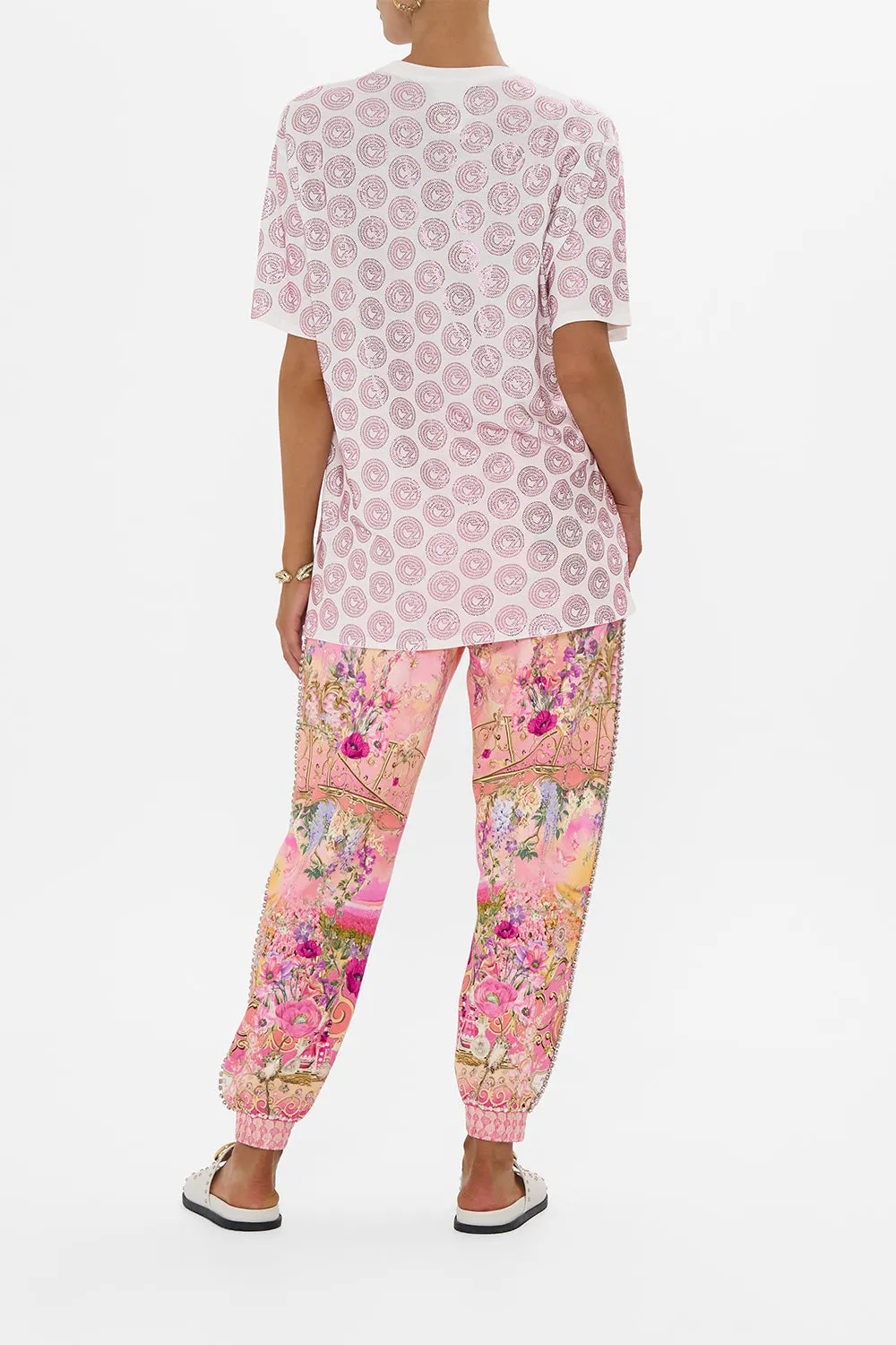 OVERSIZED BAND TEE - WHITE/PINK TOTALLY OZMOPOLITAN sold by Camilla product image thumbnail 2