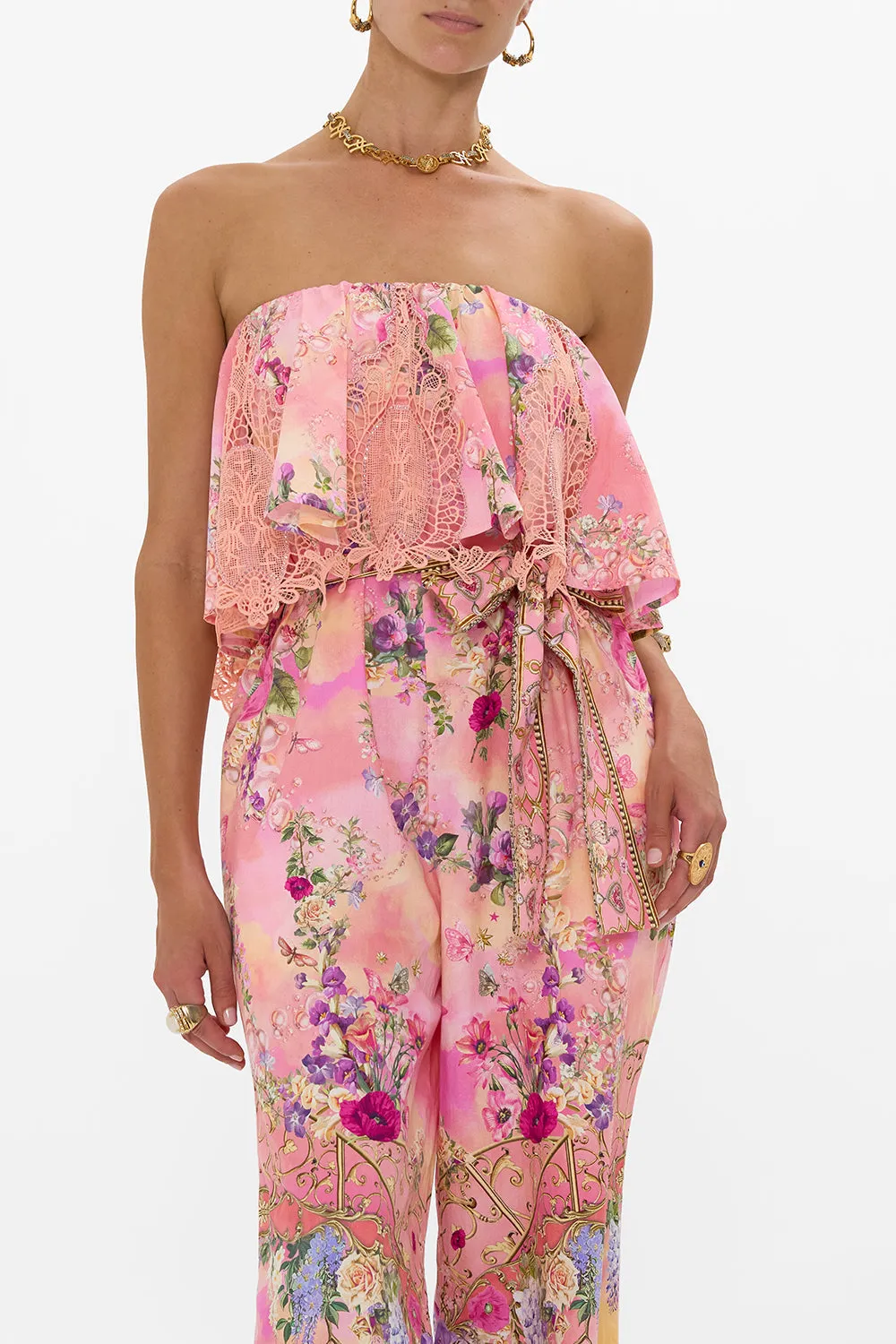 STRAPLESS JUMPSUIT WITH FRILL TOTALLY OZMOPOLITAN sold by Camilla product image thumbnail 5