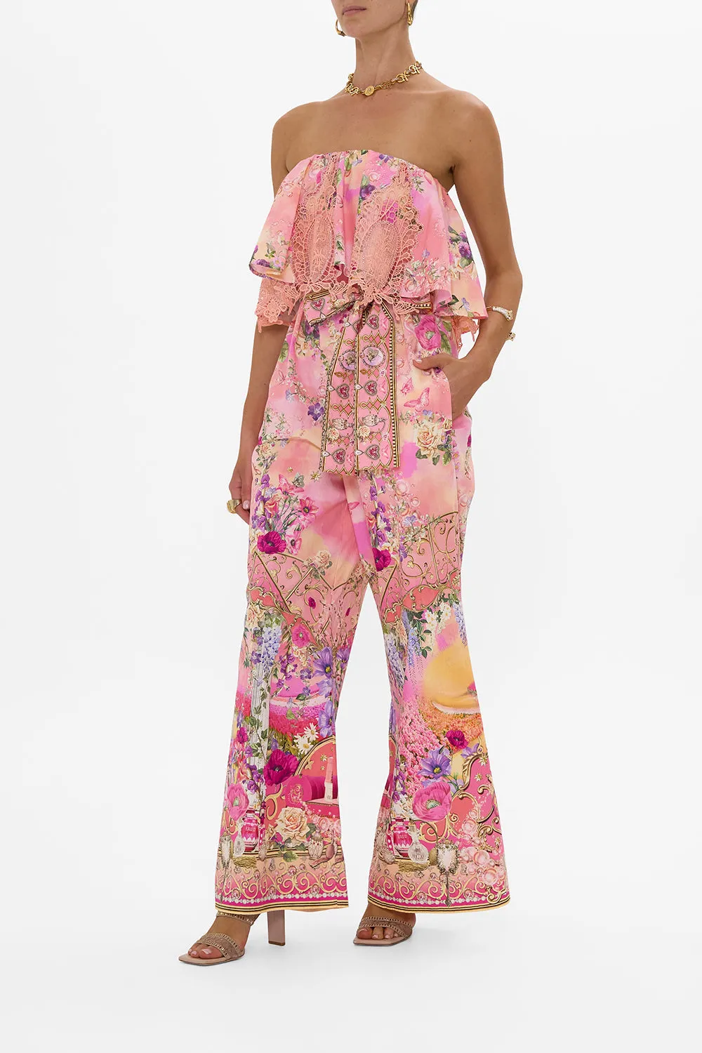 STRAPLESS JUMPSUIT WITH FRILL TOTALLY OZMOPOLITAN sold by Camilla product image thumbnail 4