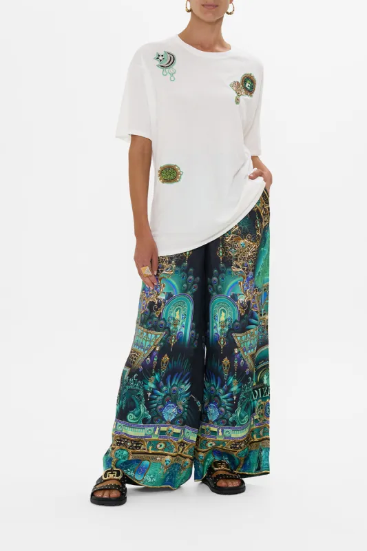 OVERSIZED BAND TEE- WHITE DEFY GRAVITY sold by Camilla