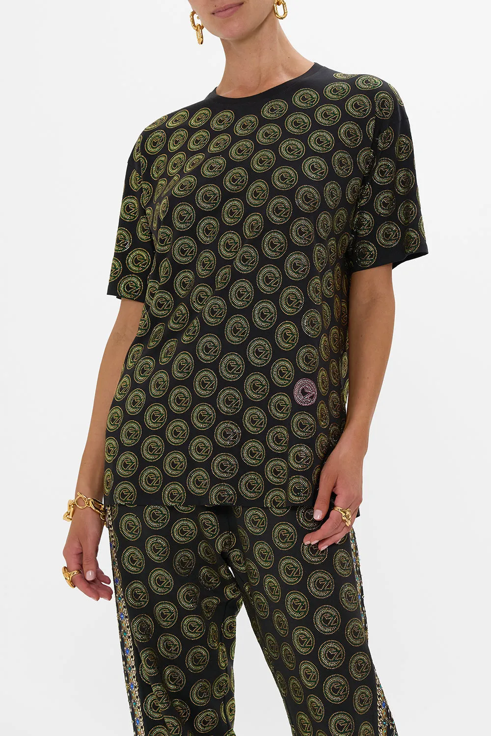 OVERSIZED BAND TEE- BLACK DEFY GRAVITY sold by Camilla product image thumbnail 5