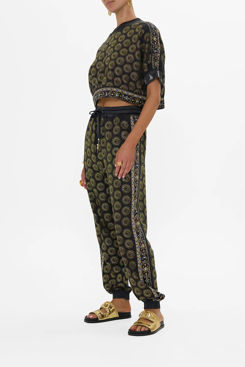 OVERSIZED CROPPED TEE WITH SILK DETAILS DEFY GRAVITY sold by Camilla product image thumbnail 4