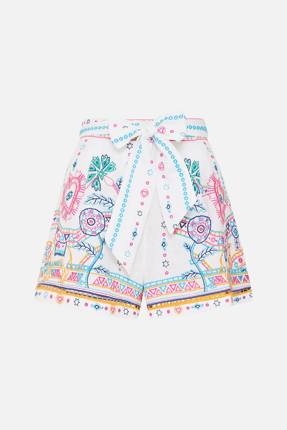 TUCK FRONT SHORT WITH BELT LIVING IN COLOUR sold by Camilla