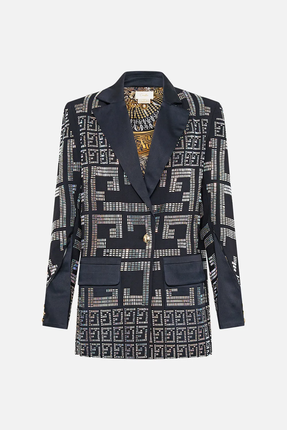 JACKET WITH SLEEVE CUT OUT DETAIL READ MY GLYPHS sold by Camilla product image thumbnail 3