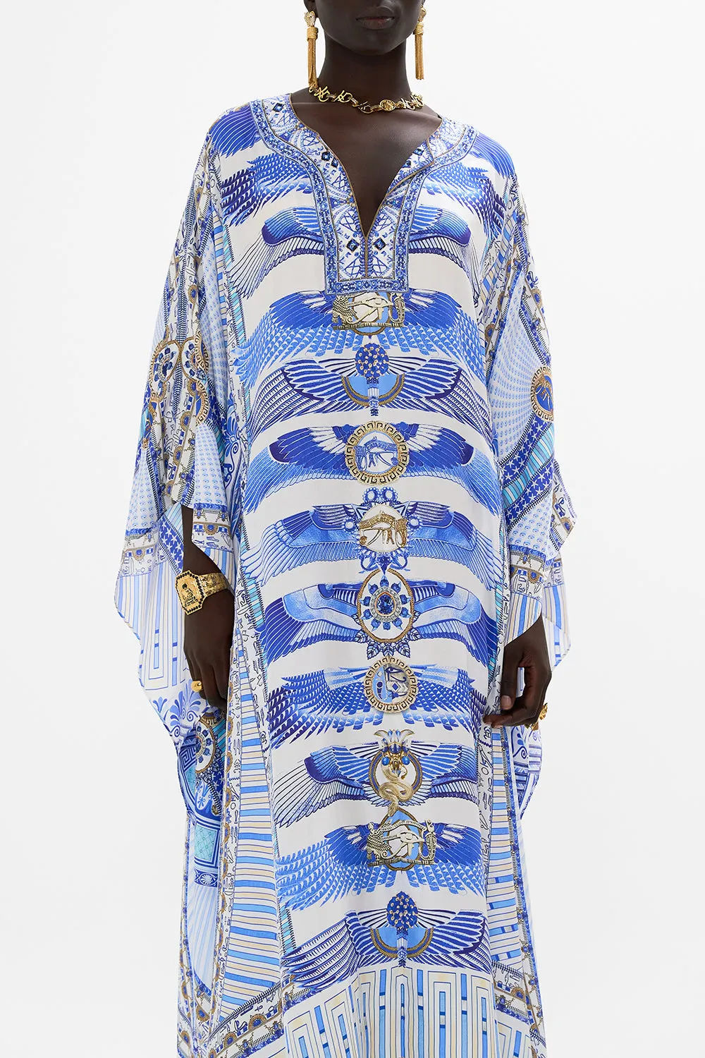 V NECK KAFTAN WITH FRONT WELT POCKETS DANCING WITH DAYLIGHT sold by Camilla product image thumbnail 5