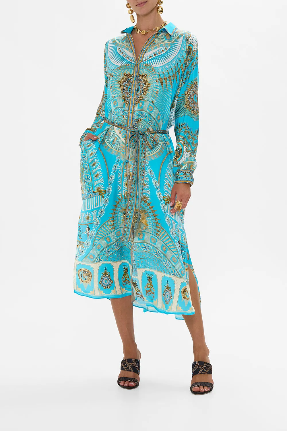 COLLARED BUTTON THROUGH DRESS TEMPLE OF LIGHT sold by Camilla