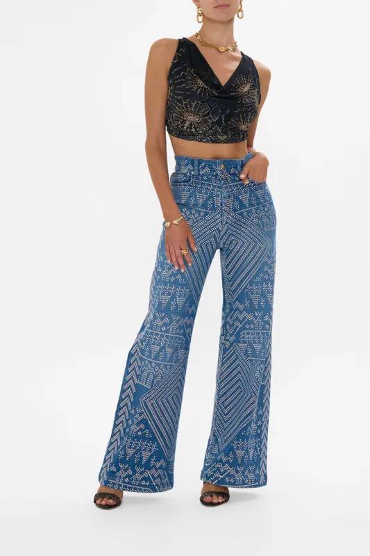 JENNA DESERT REIGN HIGH WAISTED FLARE DENIM sold by Camilla