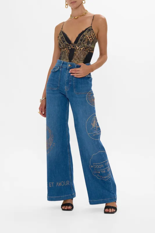 JENNA SOUL SEEKER HIGH WAISTED FLARE DENIM sold by Camilla