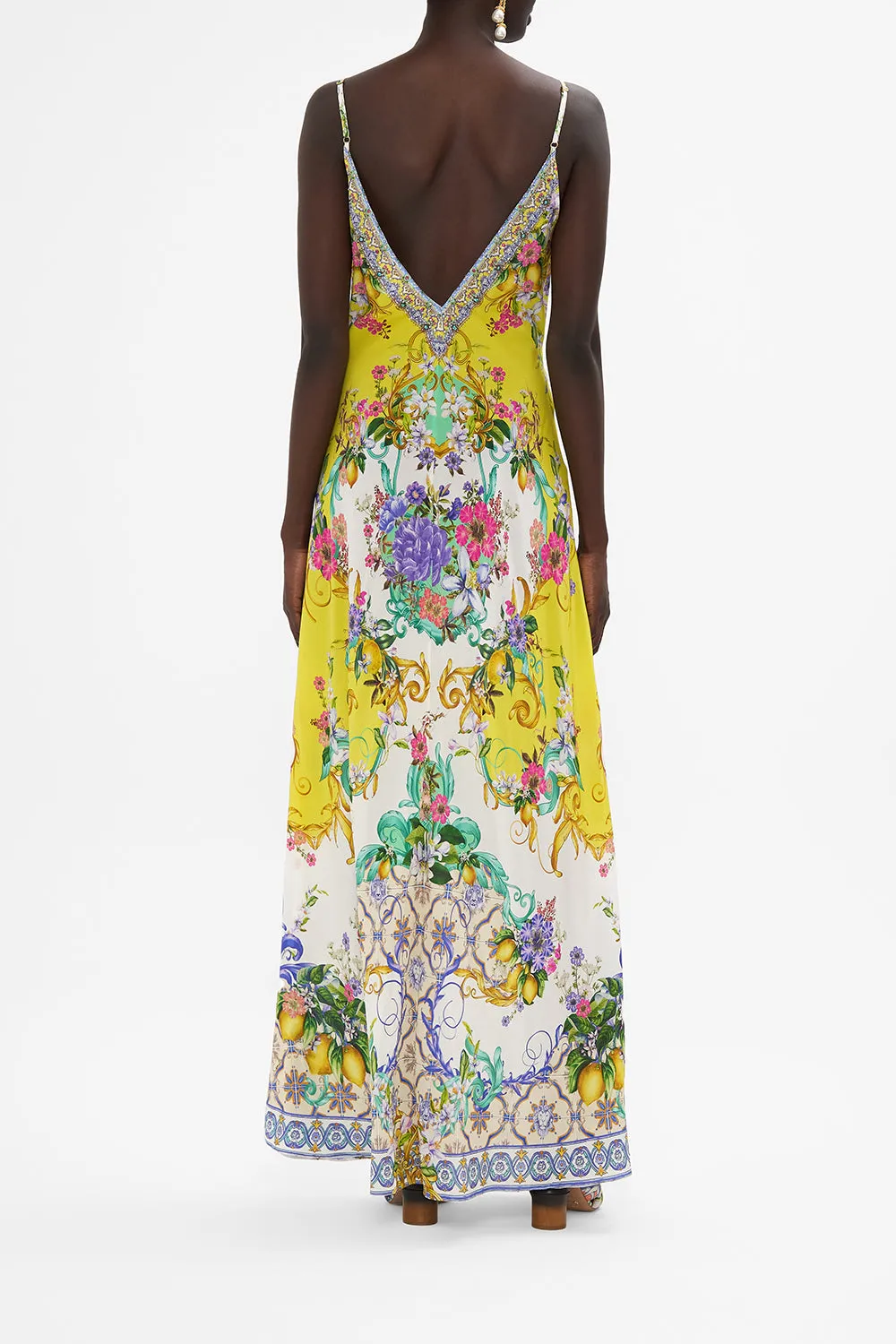 V NECK FULL LENGTH BIAS SLIP DRESS CATERINA SPRITZ sold by Camilla product image thumbnail 2