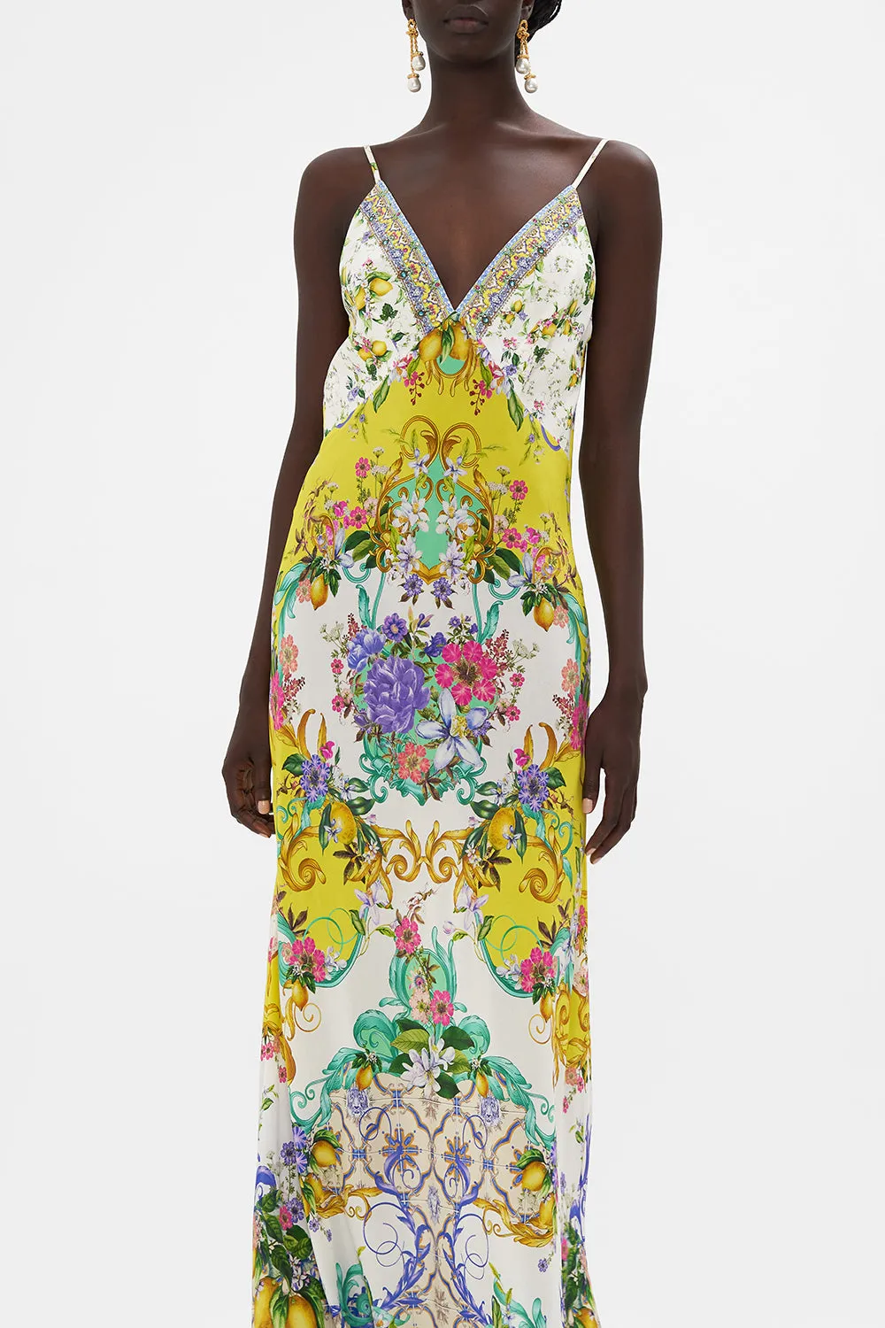 V NECK FULL LENGTH BIAS SLIP DRESS CATERINA SPRITZ sold by Camilla product image thumbnail 5